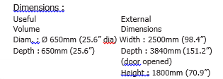 Space Simulator Dimensions Space Simulator Dimensions