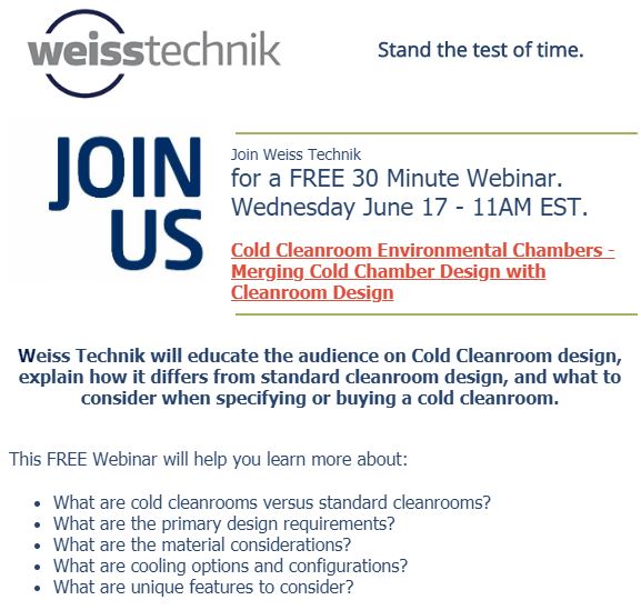 FREE Pharma inar Cold Cleanroom Environmental Chambers Merging